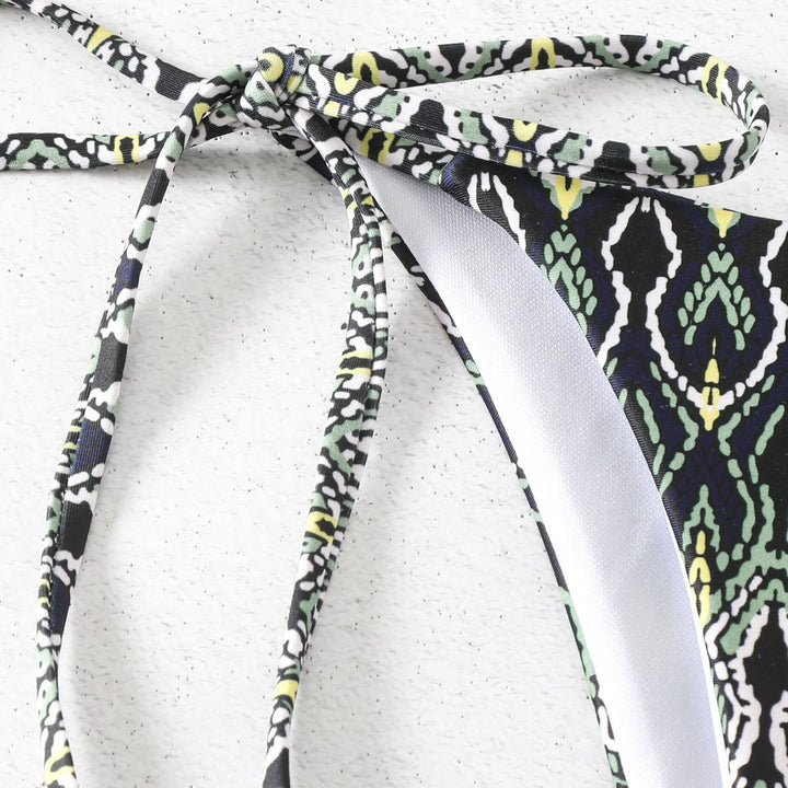 Damen Triangel-Bikini mit verspieltem Schlangenmuster Echo Archiv
