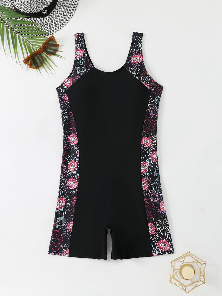 Damen Sportlicher Schwimmanzug mit grafischem Design Echo Archiv