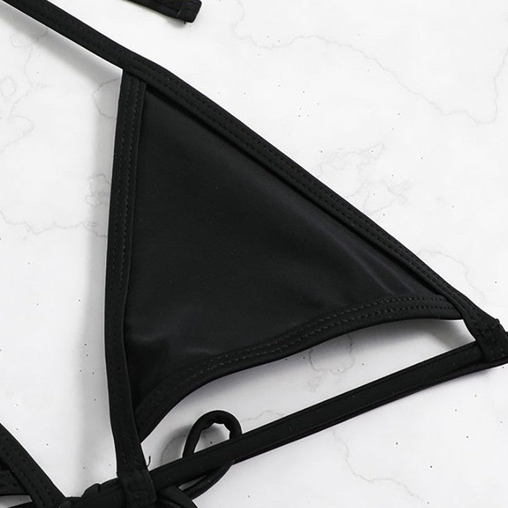 Damen Triangel-Bikini-Set mit geflochtenem Höschen und verstellbaren Trägern Echo Archiv