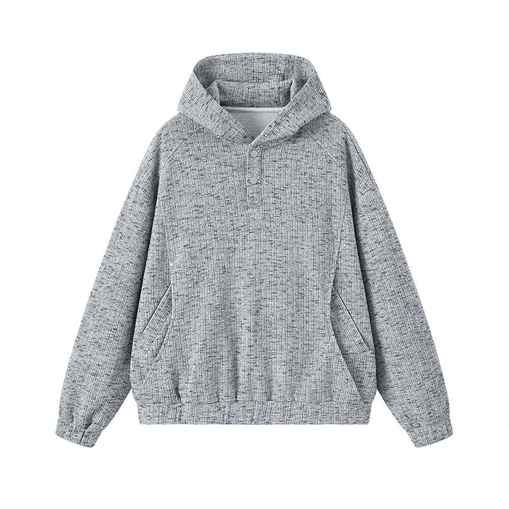 Damen Modischer Kapuzenpullover mit Knopfdetails Echo Archiv