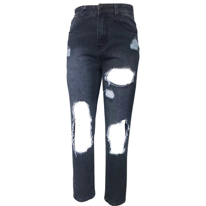 Damen Destroyed Jeans mit hoher Taille und lässigem Schnitt Echo Archiv
