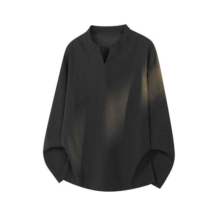 Herren Elegante Langarmoberteil mit Stehkragen Echo Archive