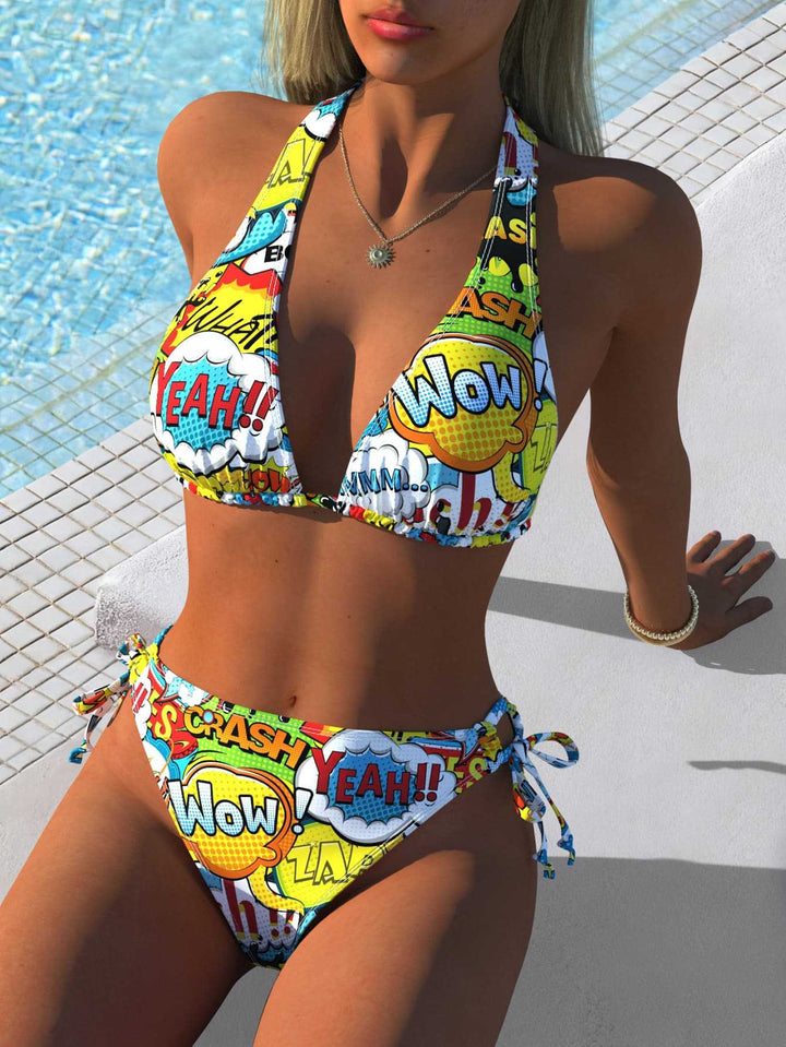 Damen Triangel-Bikini mit elegantem Animal-Print und verstellbaren Trägern Echo Archiv