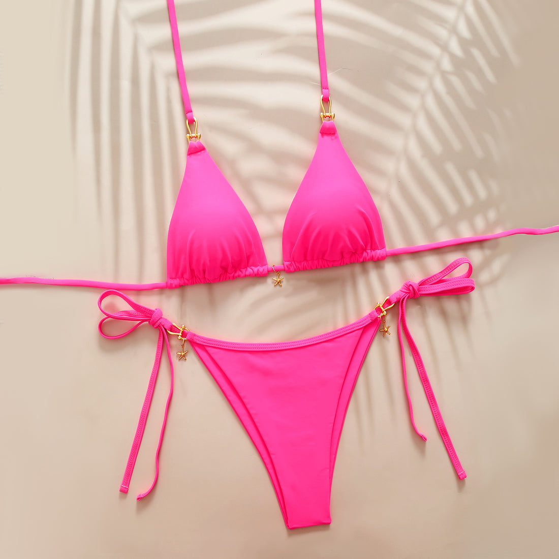 Damen Triangel-Bikini mit elegantem Knoten-Detail und modischen Akzenten – Maréssa