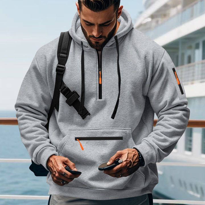 Herren sportlicher Hoodie mit praktischen Reißverschlusstaschen Echoarchiv