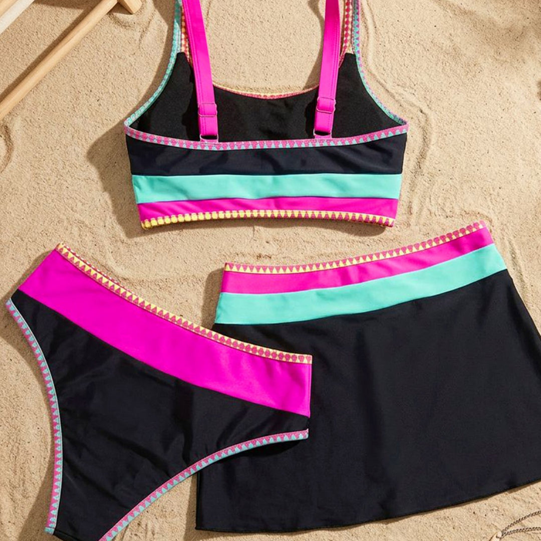 Damen Bikinikleid mit modischem Cut-Out und farbigen Akzenten Echo Archiv