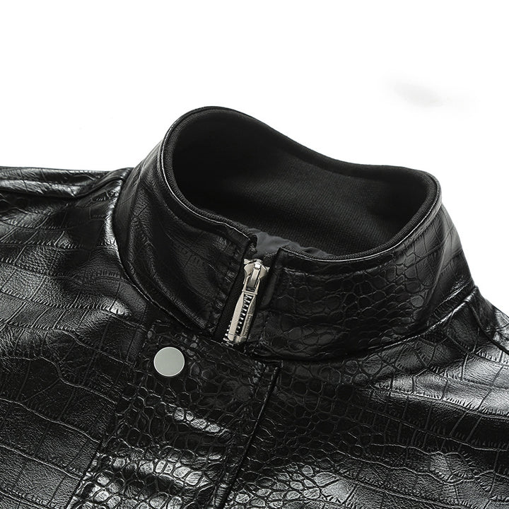 Herren modische Kunstlederjacke im modernen Schnitt Echoarchiv