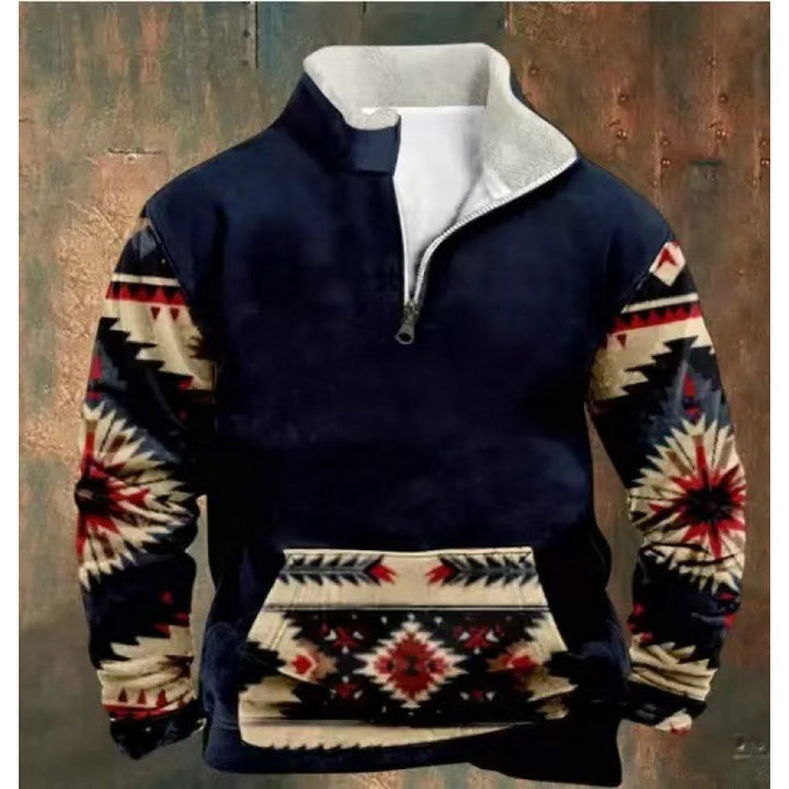 Herren Modischer Hoodie mit Kapuze und maritimem Druck Echoarchiv