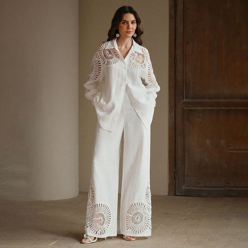 Damen Elegante Blusen und Hosen Kombination Echo Archiv