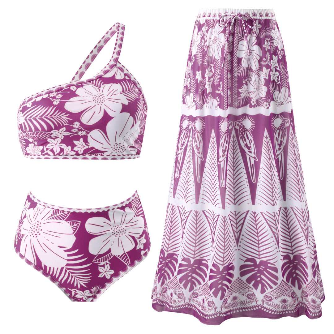 Damen Maxirock mit floralem Print und elastischem Bund Echo Archiv