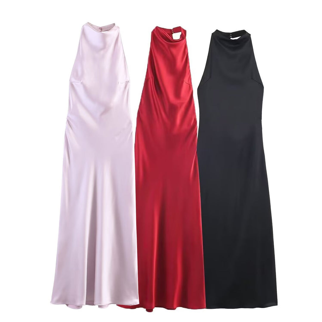 Damen Maxikleid mit hochgeschnittenem Kragen und eleganter Silhouette Echo Archiv