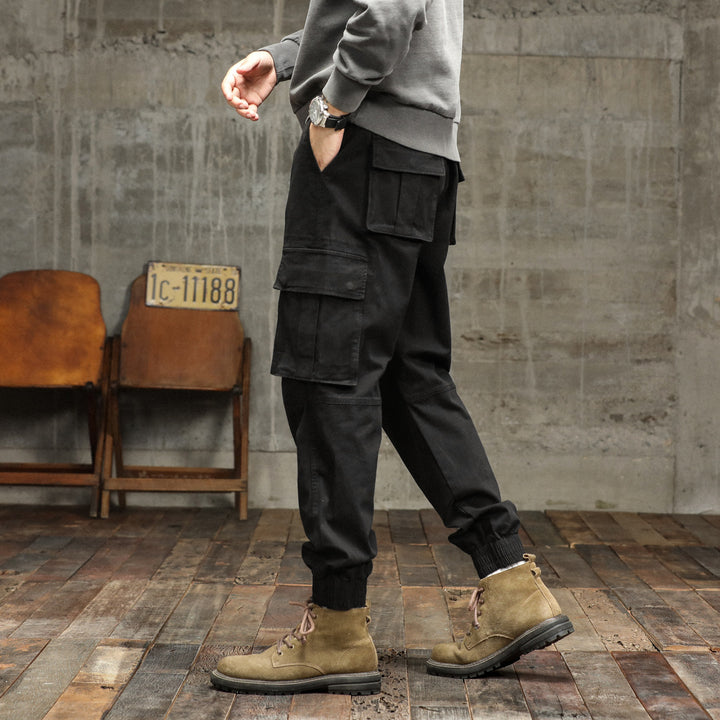 Herren Cargo-Hose mit multifunktionalen Taschen und robustem Baumwollmaterial Echoarchiv