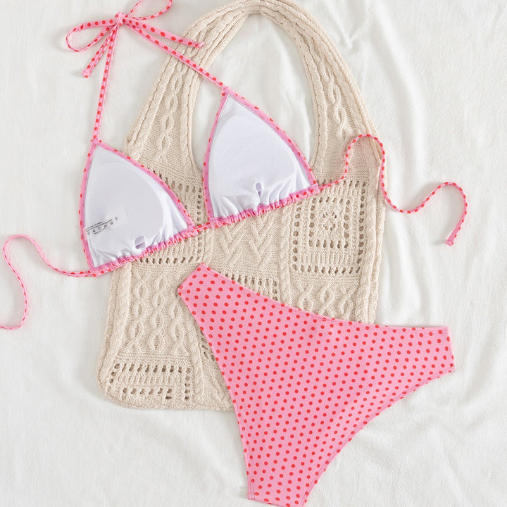 Damen Triangel-Bikini mit verspieltem Pünktchenmuster und verstellbaren Trägern Echo Archiv