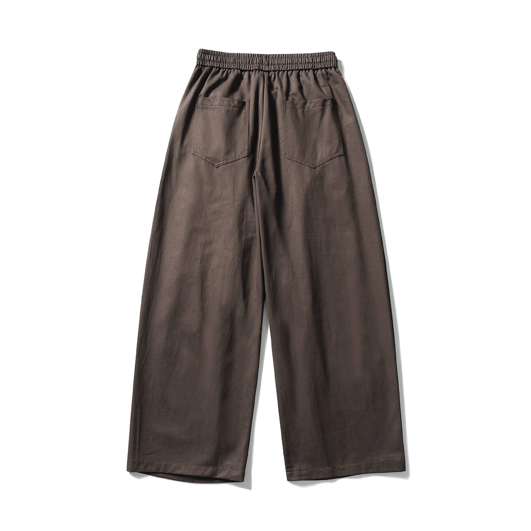 Damen Weite Culotte-Hose mit hohem elastischem Bund und Kordelzug Echoarchiv