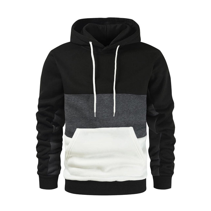 Unisex Kapuzenpullover mit Kordelzug, Kängurutasche und Farbblockdesign aus weichem Fleece – Auréline