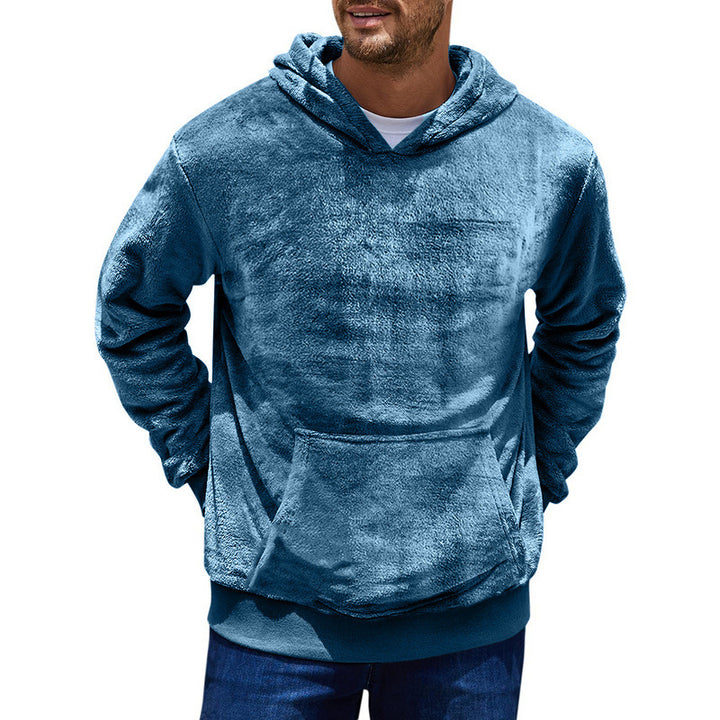 Herren kuscheliger Fleece Hoodie mit Kängurutasche Echoarchiv