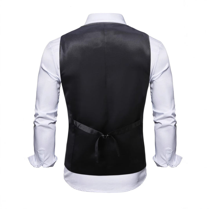 Herren elegante Paillettenweste mit passendem Fliegenbinder Echoarchiv