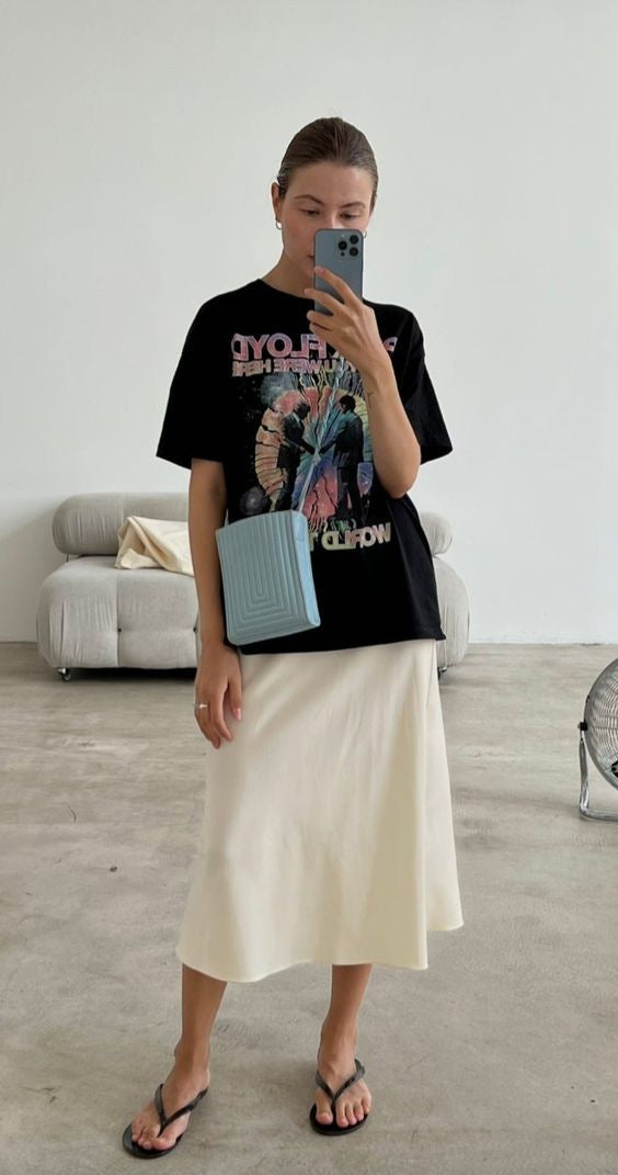 Damen Trendiges T-Shirt mit auffälligem Grafikdruck Echo Archiv