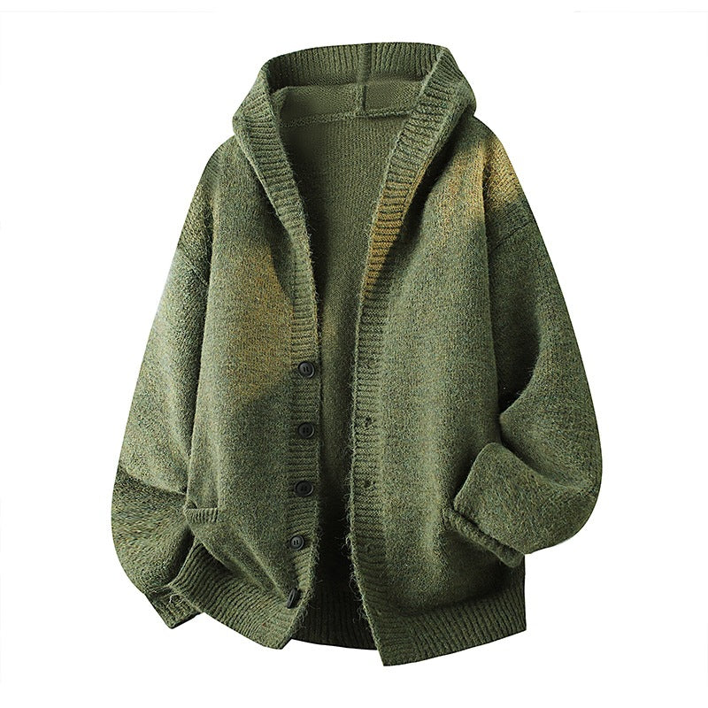 Herren Oversize-Strickcardigan mit Schalkragen, Knopfleiste und Eingrifftaschen Echo Archiv