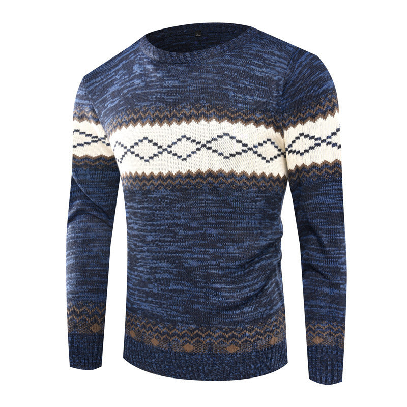 Herren Strickpullover mit modernem geometrischen Muster Echoarchiv