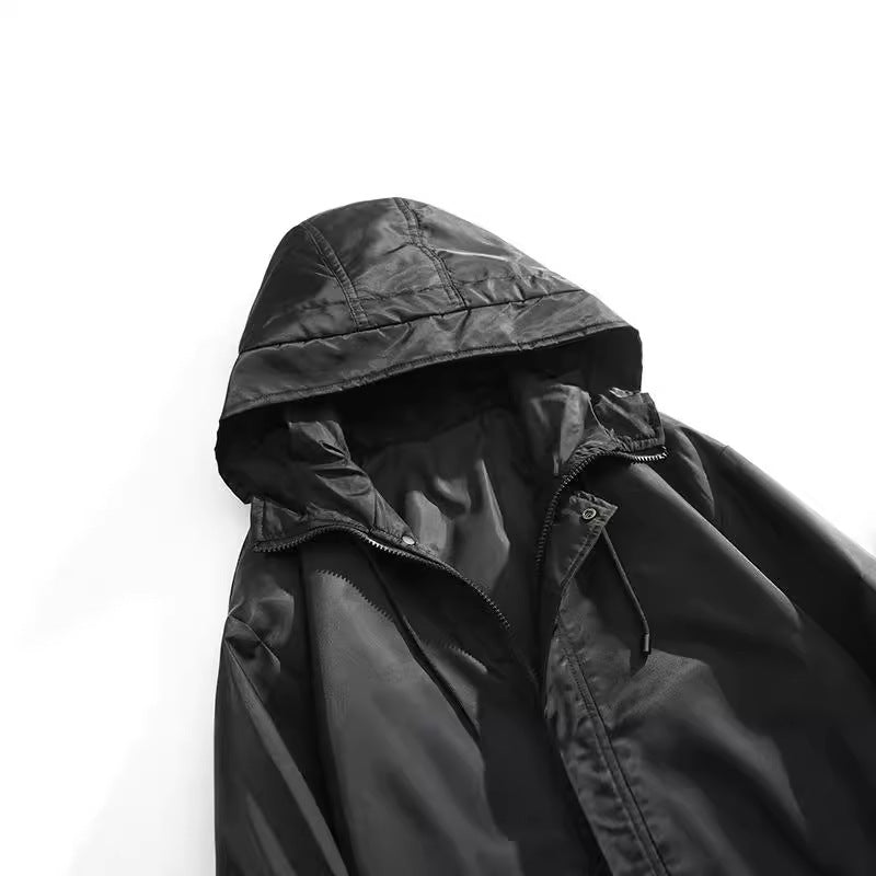 Herren sportliche Übergangsjacke mit verstellbarer Kapuze und leichten Fleecefutter Echoarchiv