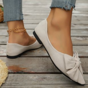 Damen nan spitze Ballerina-Slipper mit dekorativer Schleife und gepolstertem Komfortfußbett Echo Archiv