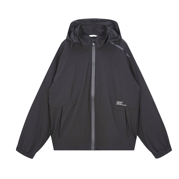 Herren Leichte Outdoor-Jacke mit verstellbarer Kapuze und wasserdichtem Material Echoarchiv