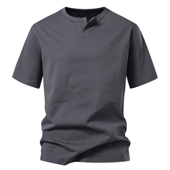Herren Kurzarm T-Shirt mit kreativem Kragen Echoarchiv