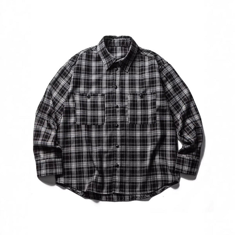 Herren Boxy-Karo-Workshirt aus weichem Flanell mit Doppelbrusttaschen Echo Archiv