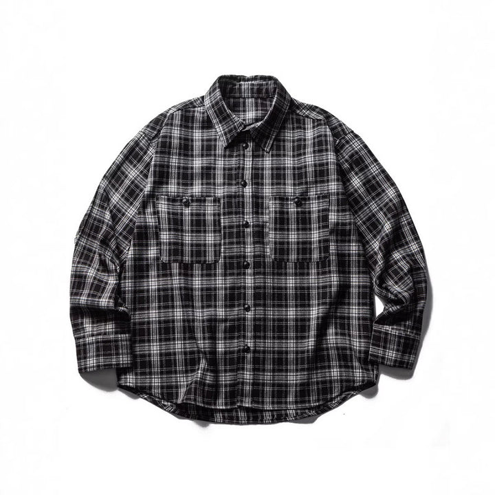 Herren Boxy-Karo-Workshirt aus weichem Flanell mit Doppelbrusttaschen Echo Archiv