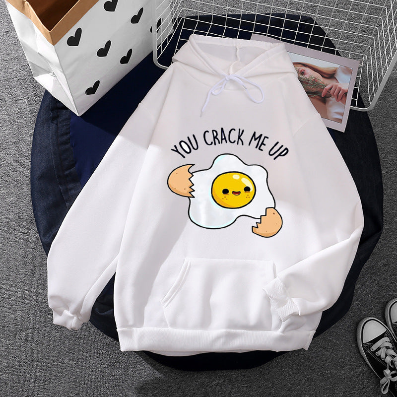 Damen lässiger Kapuzenpullover mit künstlerischem Mond‑und‑Pilzmotiv, weichem Fleecefutter und Kängurutasche – Auréline