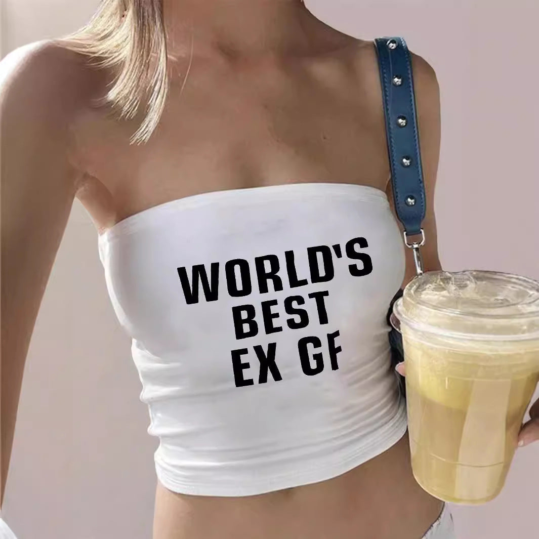 Damen Bandeau-Top mit fröhlichem Gespenster-Motiv Echo Archiv