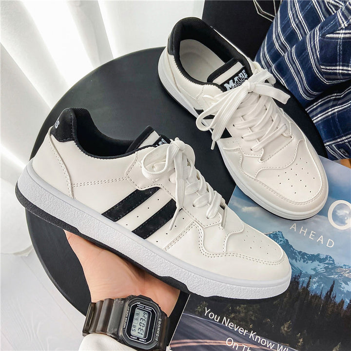 Unisex Klassische Low-Top Freizeit-Sneaker aus glattem Kunstleder mit gepolsterter Innensohle und robustem Cupsohlenprofil – Norré