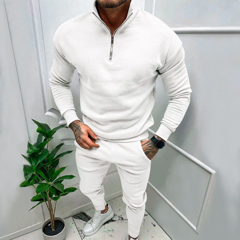 Herren sportives Sweatshirt- und Jogginghose-Set mit Reißverschluss Echoarchiv