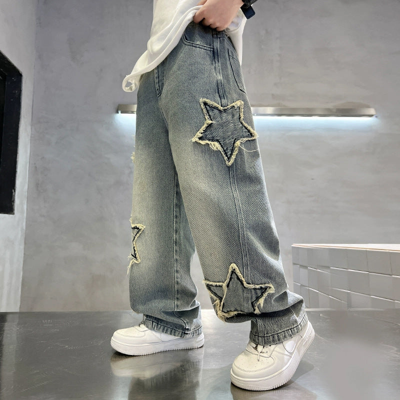 Unisex Baggy-Jeans mit Sternenapplikation Echo Archiv