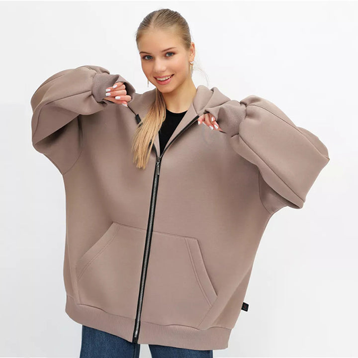 Damen Oversized Kapuzenjacke Echo Archiv