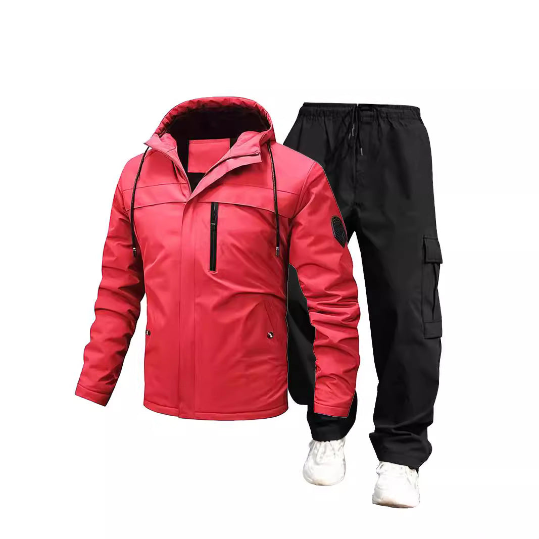 Herren Wetterfeste Outdoor-Jacke und Cargo-Hose Echo Archiv