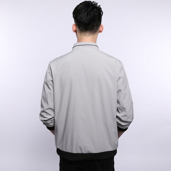 Herren sportliche Übergangsjacke mit hohem Kragen und funktionalem Reißverschluss Echoarchiv