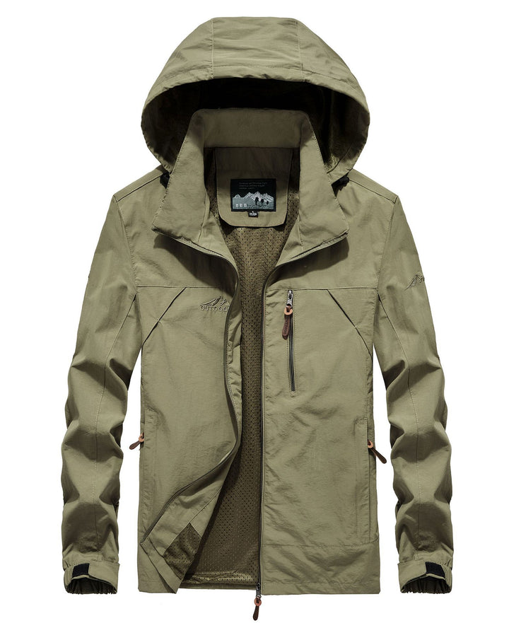 Herren leichte atmungsaktive Softshell-Trekkingjacke mit Kapuze und Mesh-Futter Echoarchiv