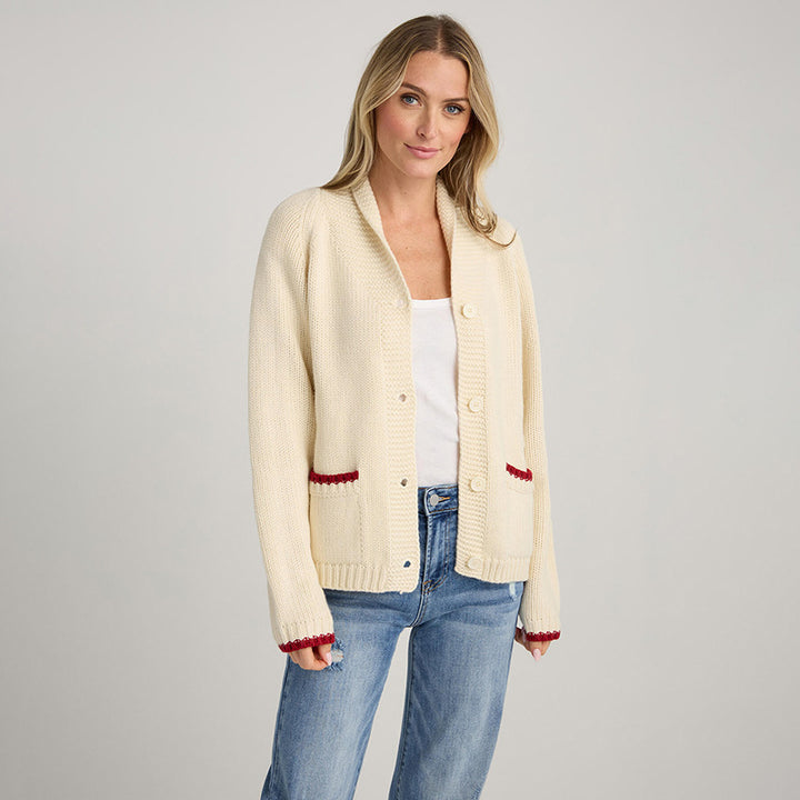 Damen Grobstrick Rollkragenpullover mit Hummer-Intarsie und lässiger Oversize-Passform Echoarchiv