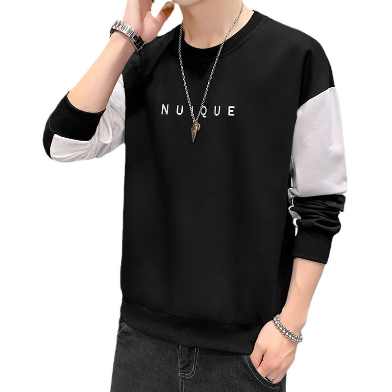 Herren Leichtes Colorblock-Sweatshirt mit Rundhalsausschnitt, gerippten Bündchen & minimalistischer Logostickerei Echoarchiv