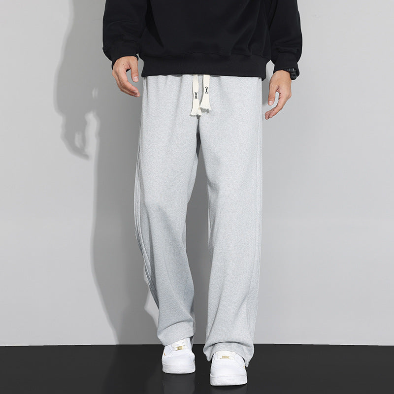 Herren Locker-weit geschnittene Lounge-Jogginghose mit Baumwoll-Fleece-Innenfutter und verstellbarem Kordelzug Echo Archiv
