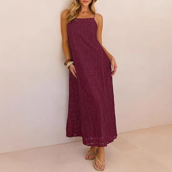 Damen Maxikleid mit filigranem Lochmuster Echo Archiv