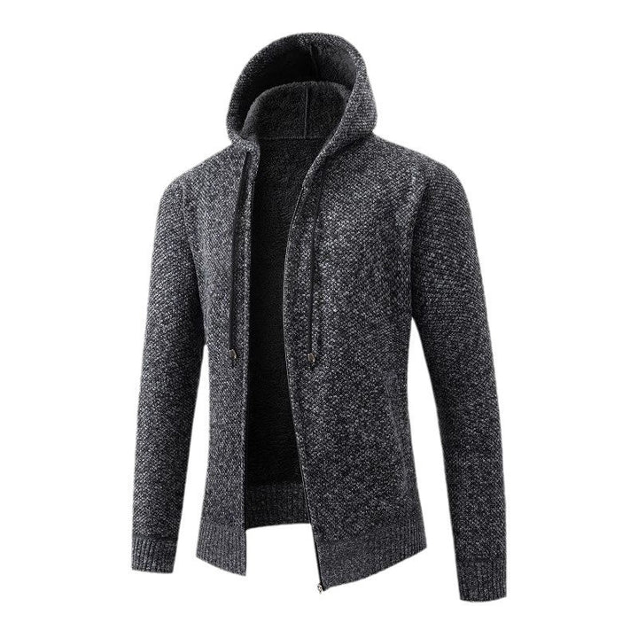 Herren kuschelige Fleecejacke mit Kapuze Echoarchiv