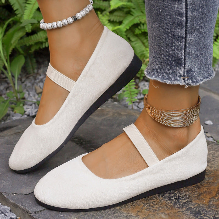 Damen Ballerinas mit verstellbarem Riemen und komfortablem Fußbett Echoarchiv