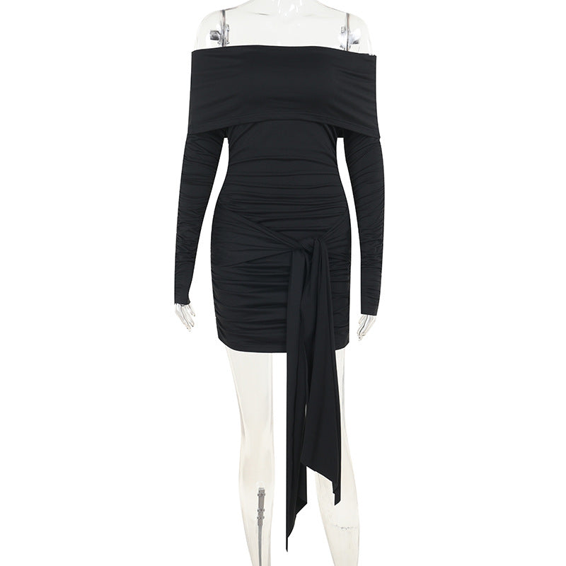 Damen Off-Shoulder Minikleid mit eleganter Raffung Echo Archiv