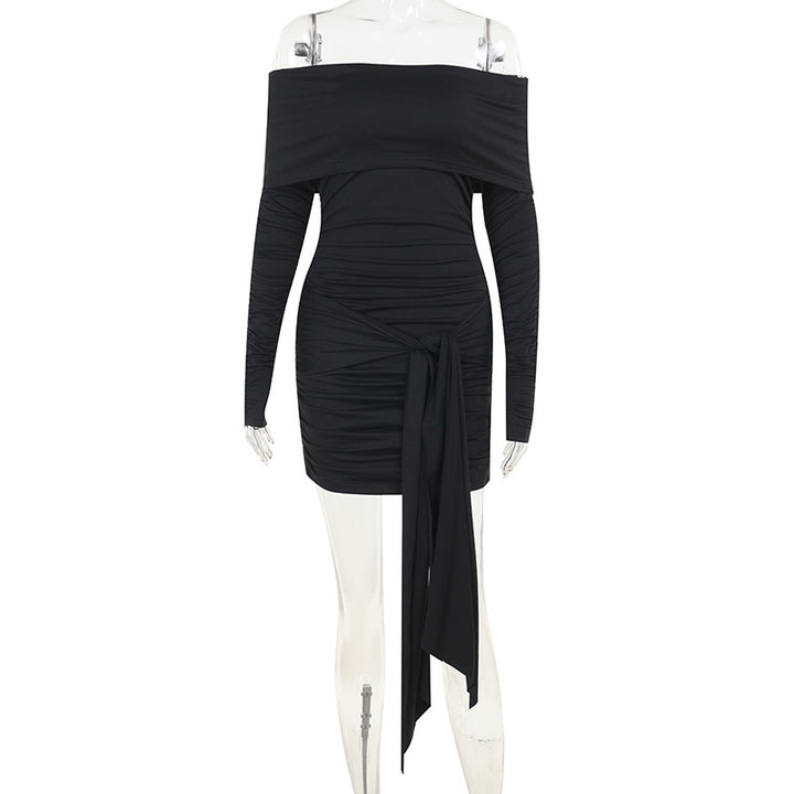 Damen Off-Shoulder Minikleid mit eleganter Raffung Echo Archiv