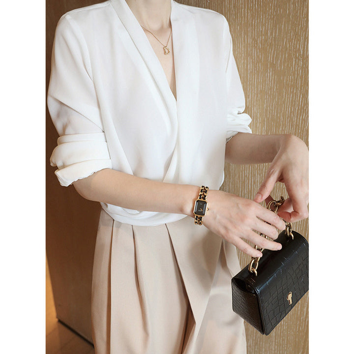 Damen Elegante Wickelbluse Echoarchiv