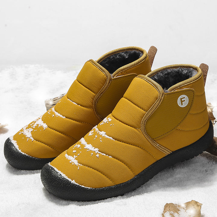 Damen Gefütterte Thermo-Hausschuhe als Outdoor‑Schlupfboots mit Kunstfellfutter und rutschfester Gummisohle Echo Archiv