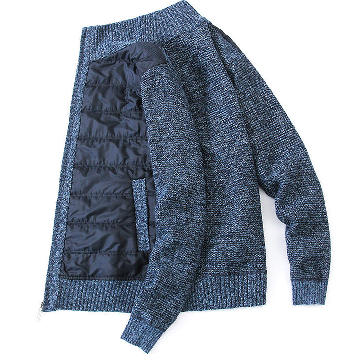 Herren modische Strickjacke mit Steppdetails Echoarchiv